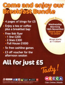 Mecca bingo breakfast Bundle