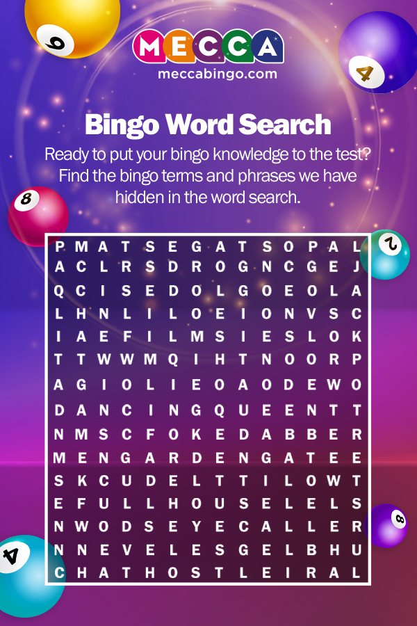 Bingo word search