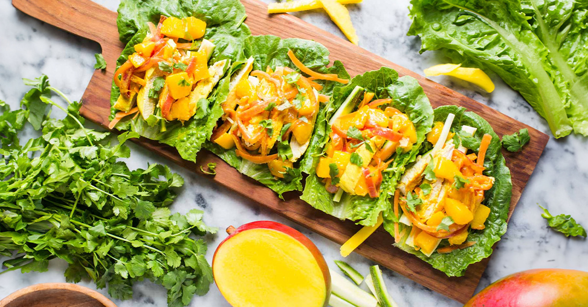 Chicken Mango Lettuce Wraps