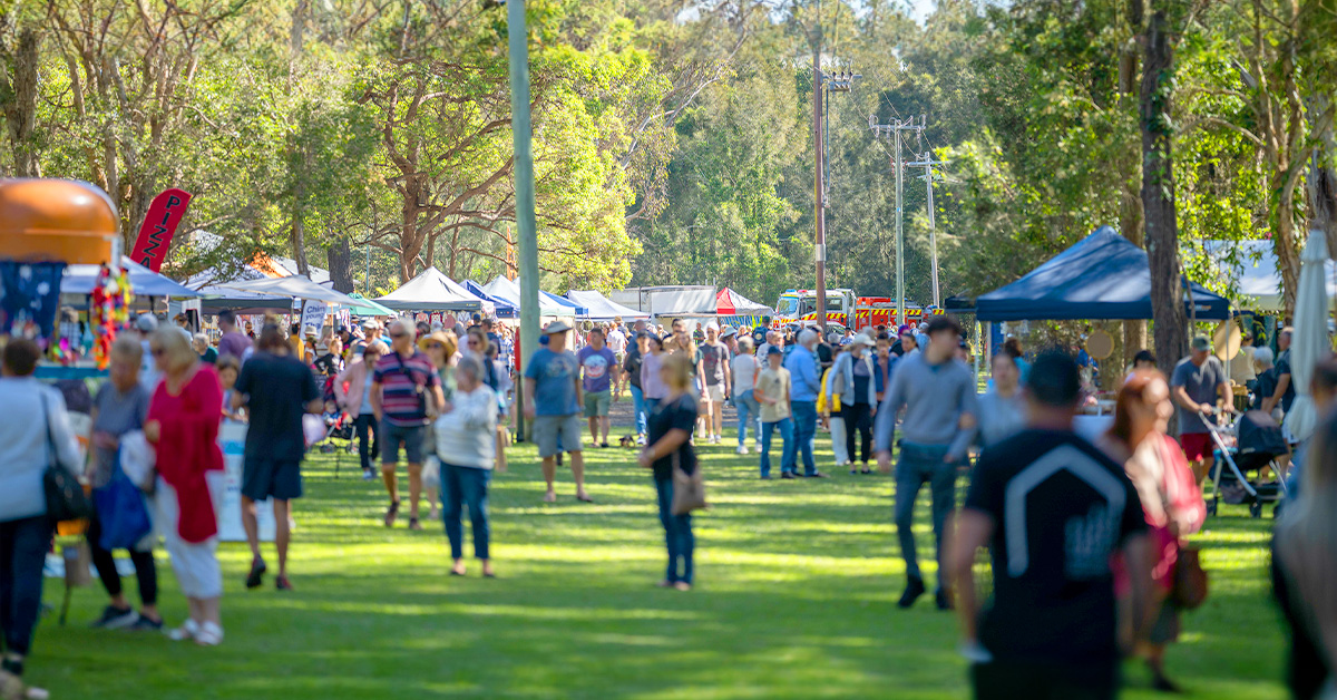 Image of a Crowd of People at Park for a Summer Feast