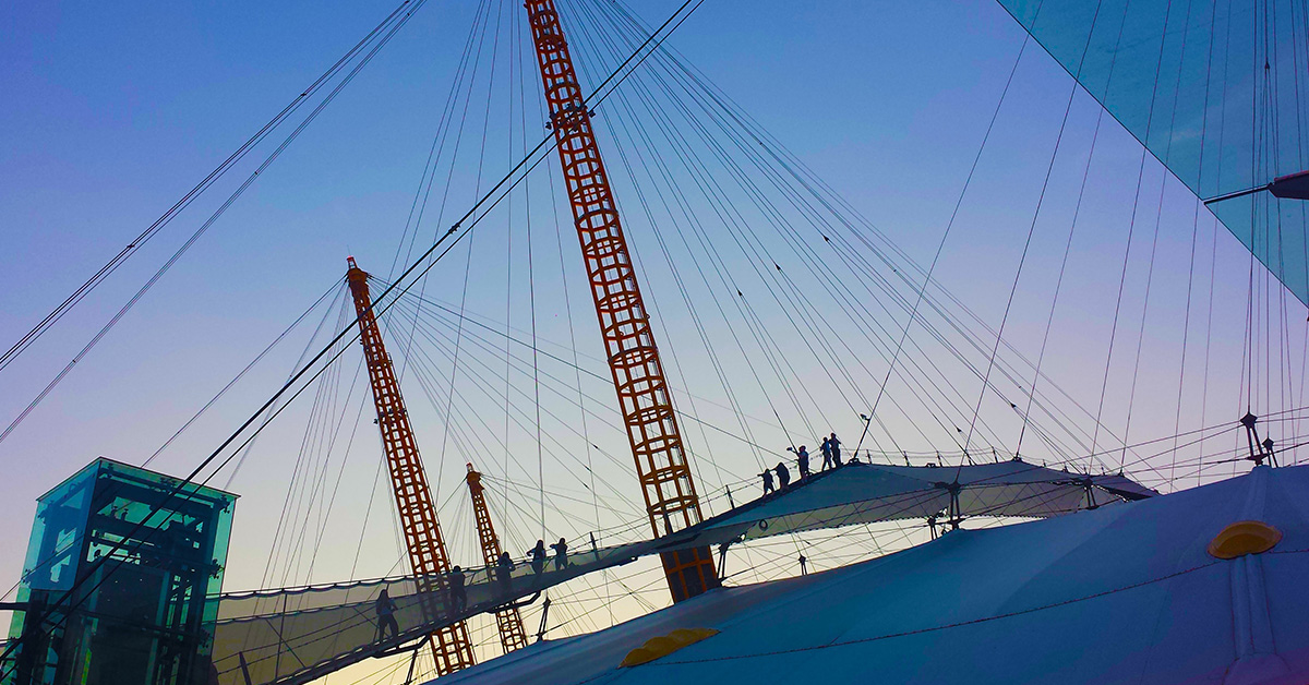 People climbing the O2